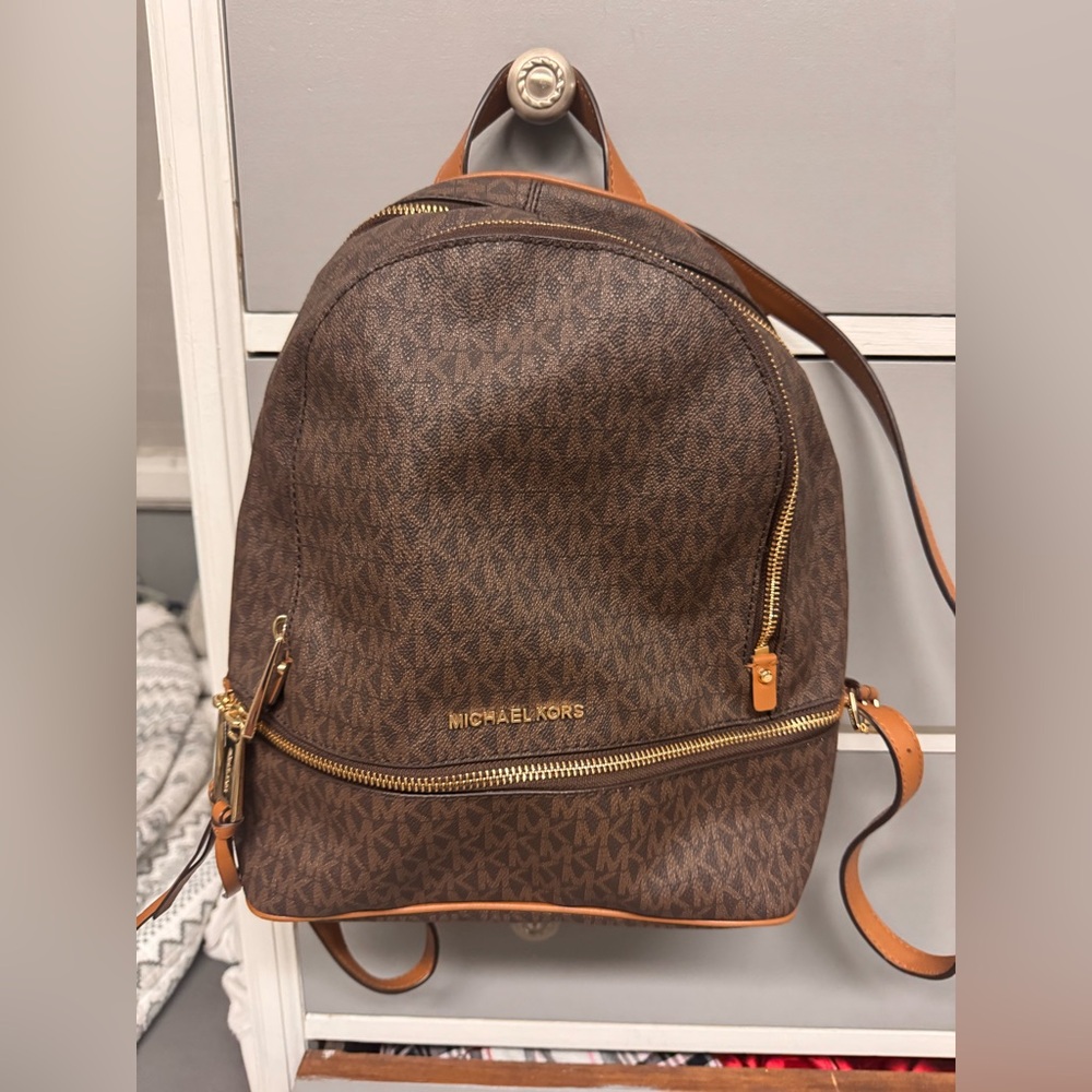 Michael kors Rhea medium color block logo backpack
